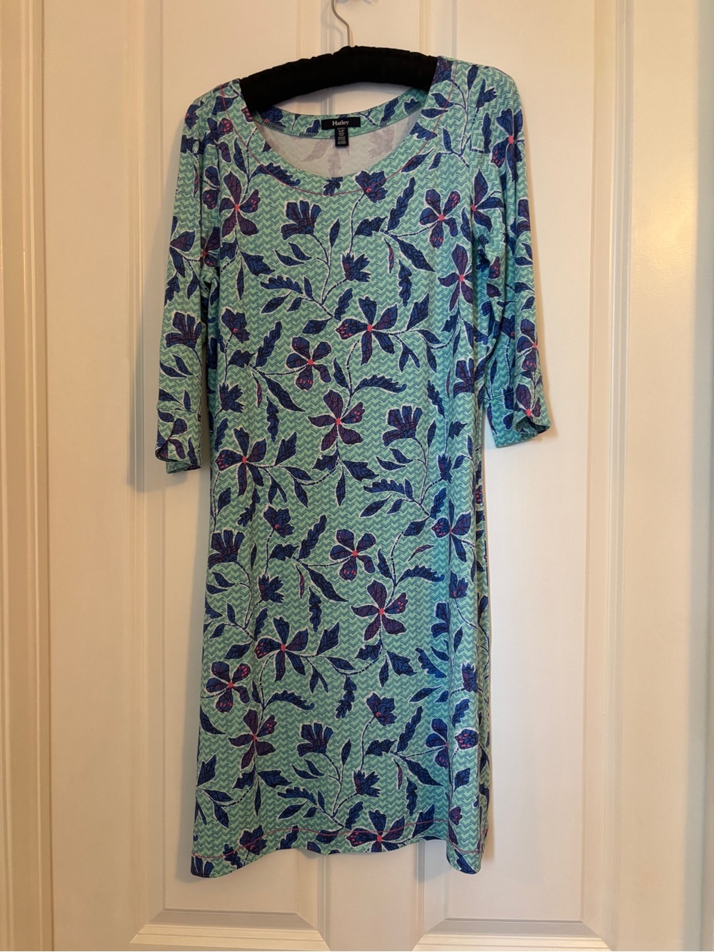 Hatley - Women’s Floral Shift Dress - Blue Green - Size S/P